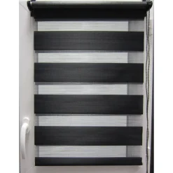 Estor De Tela Noche/Día Negro 117x180Cm