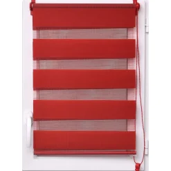 Estor De Tela Noche/Día Rojo 87x180Cm