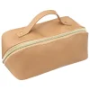 Estuche de aseo beige efecto piel