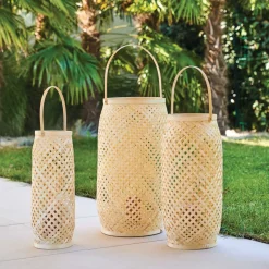 Farol De Bambú Cross Tam.1/3 16x43Cm