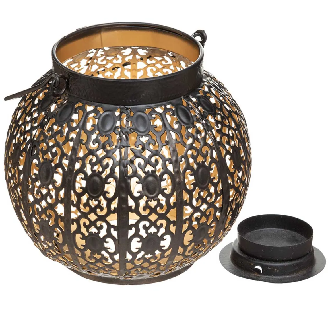 Farol Redondo De Metal 15Cm