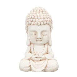 Figura de Buda sentado blanca 34cm