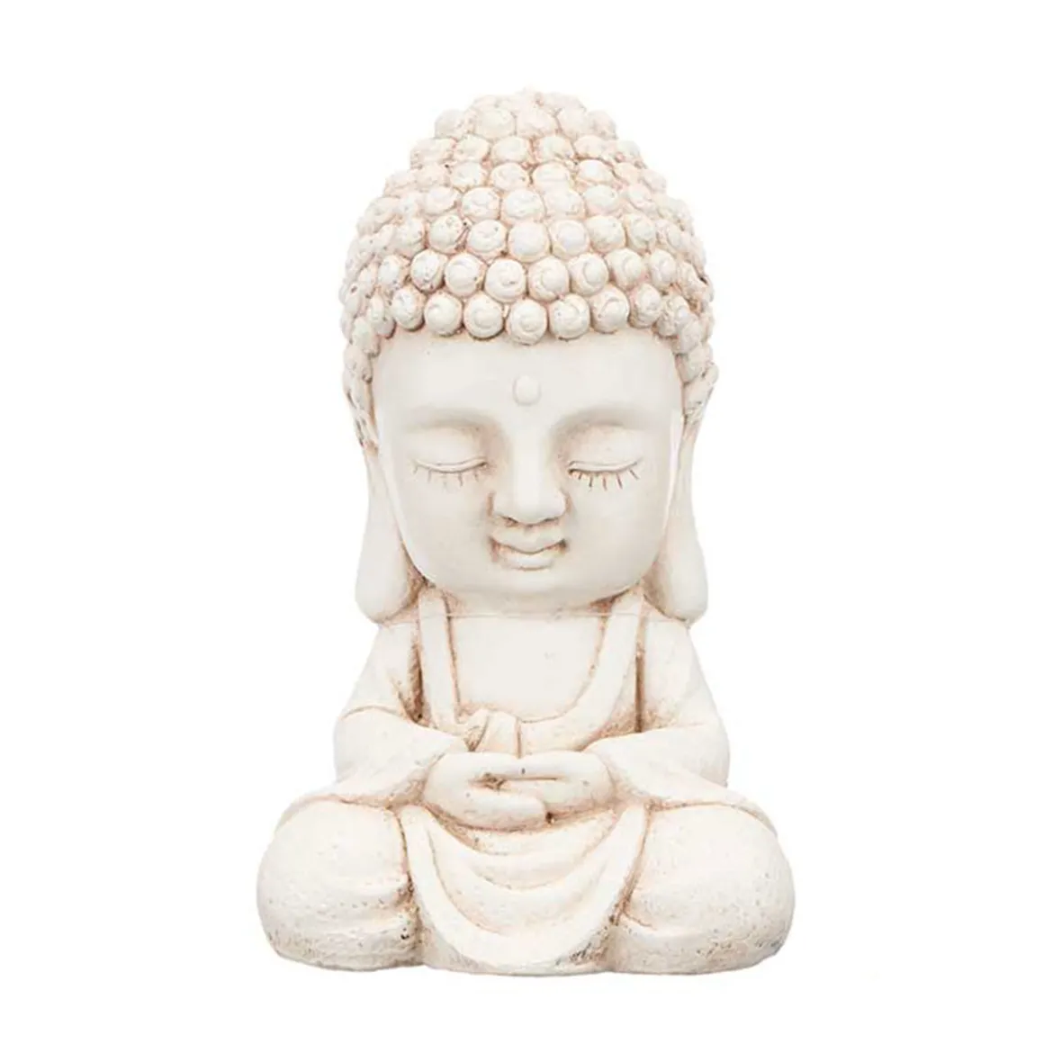 Figura de Buda sentado blanca 34cm