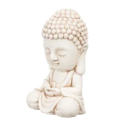 Figura de Buda sentado blanca 34cm
