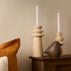 Figura decorativa pájaro marrón oscuro 34cm