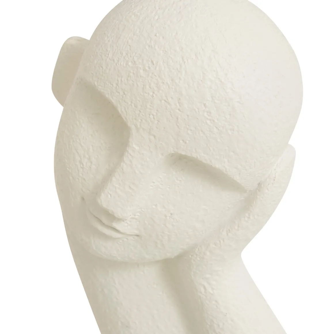 Figura en forma de rostro WONJ blanca