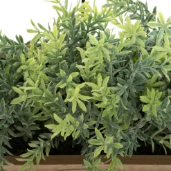 Florero De Madera C/Plantas Artif.25.5Cm