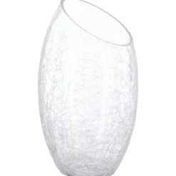 Florero De Vidrio Craquele 23Cm