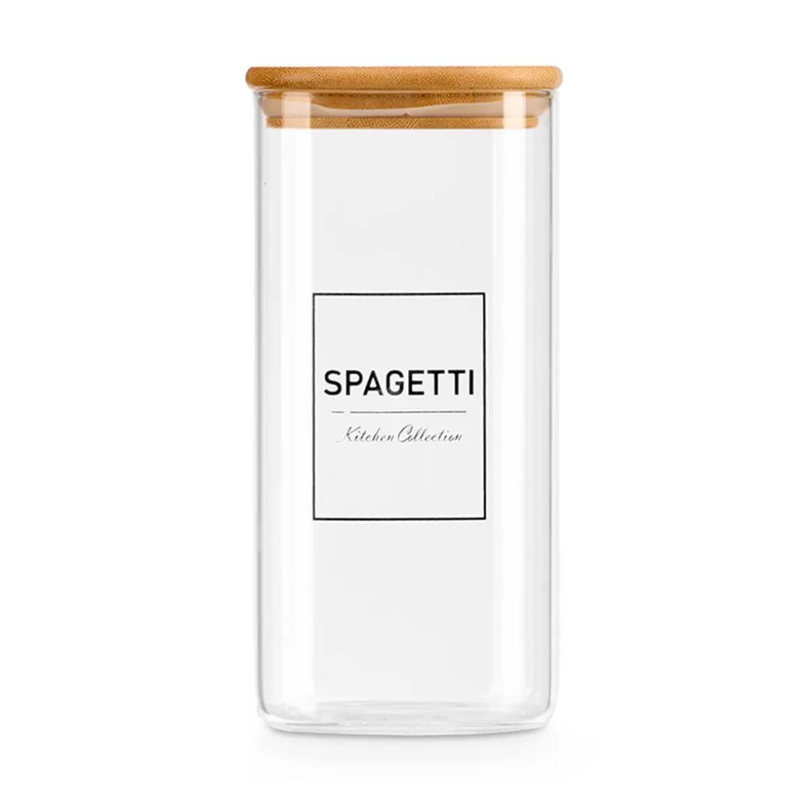 Frasco Para Pasta Con Tapa De Bambú 2.1l