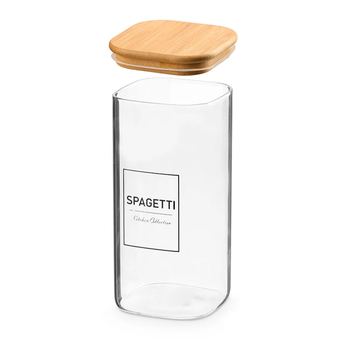 Frasco Para Pasta Con Tapa De Bambú 2.1l