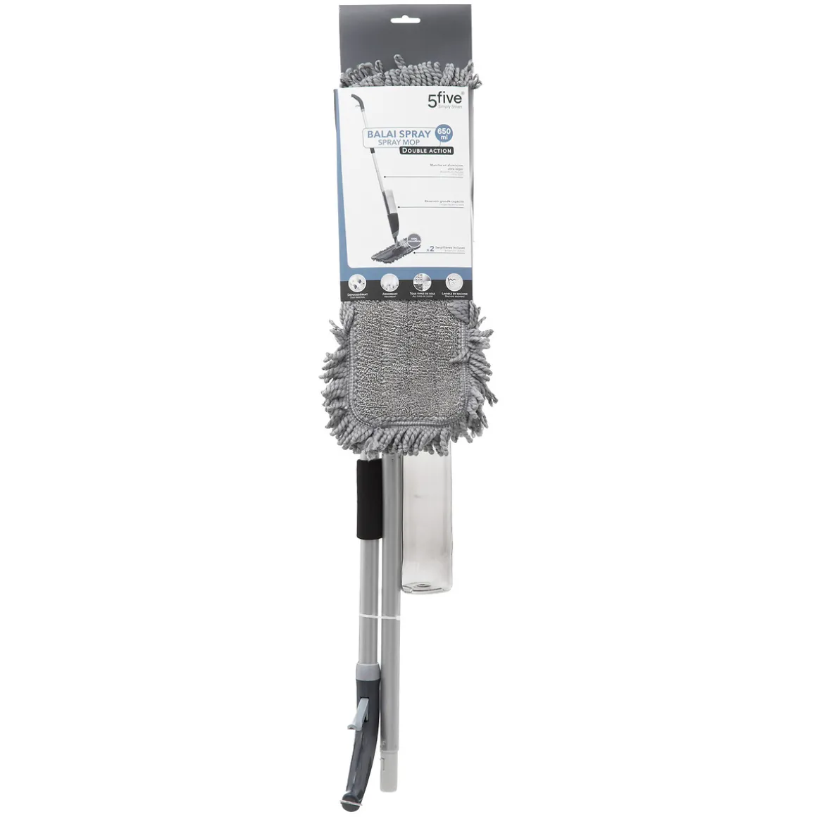 Fregona con dispensador spray 130x39x11cm