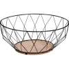Frutero Losango Metálico Negro 28Cm