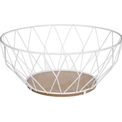 Frutero Metálico Blanco 28Cm