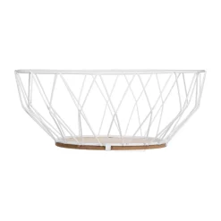 Frutero Metálico Blanco 28Cm