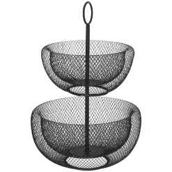 Frutero Metálico Con 2 Niveles 29.5x43
