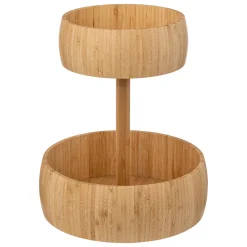 Frutero Redondo De Bambú C/ 2 Niveles
