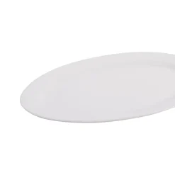 Fuente Ovalada Blanco Tiza de Cerâmica 35cm