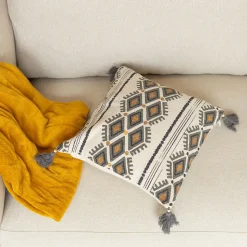 Funda De Cojín Con Decoración Azteca
