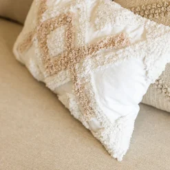 Funda De Cojín Marfil 30x50Cm