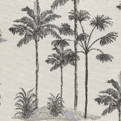 Funda De Cojín Palma Lurex Crudo Y Negro 40x40cm