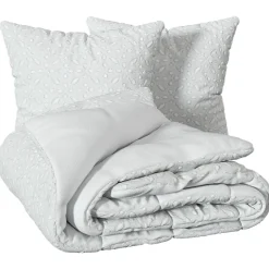 Funda nórdica y 2 fundas de cojín SWAN blanco