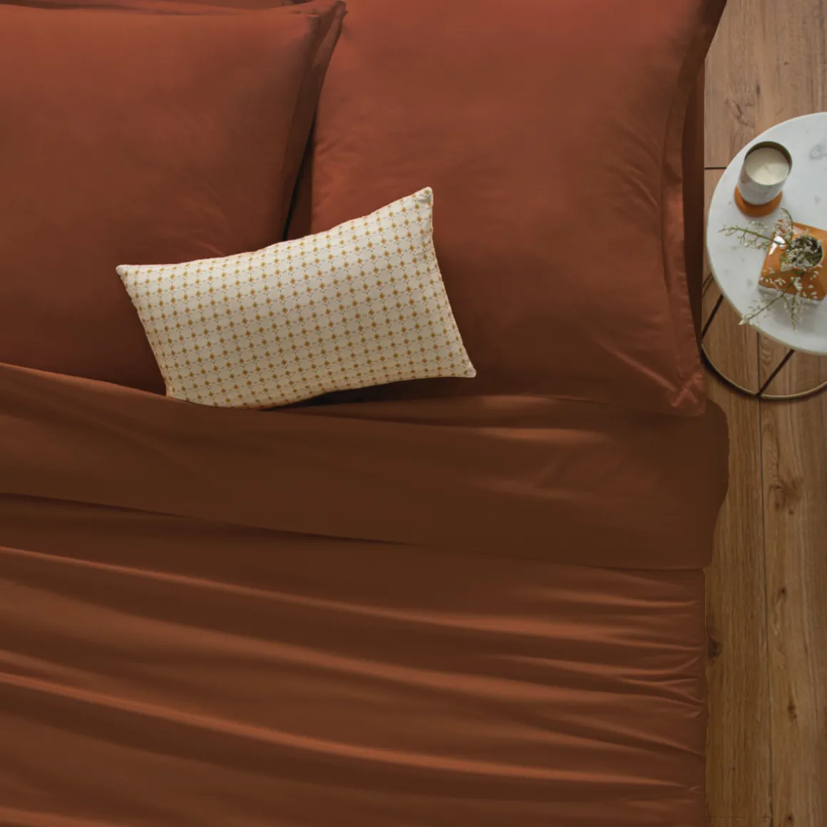 Funda para cojín terracota 63x63cm