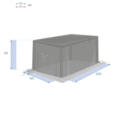 Funda protectora para mesa rectangular L