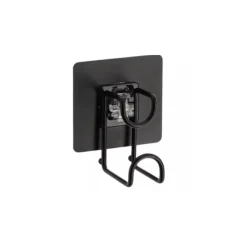 Gancho Para Baño De Metal Con Adesivo Negro