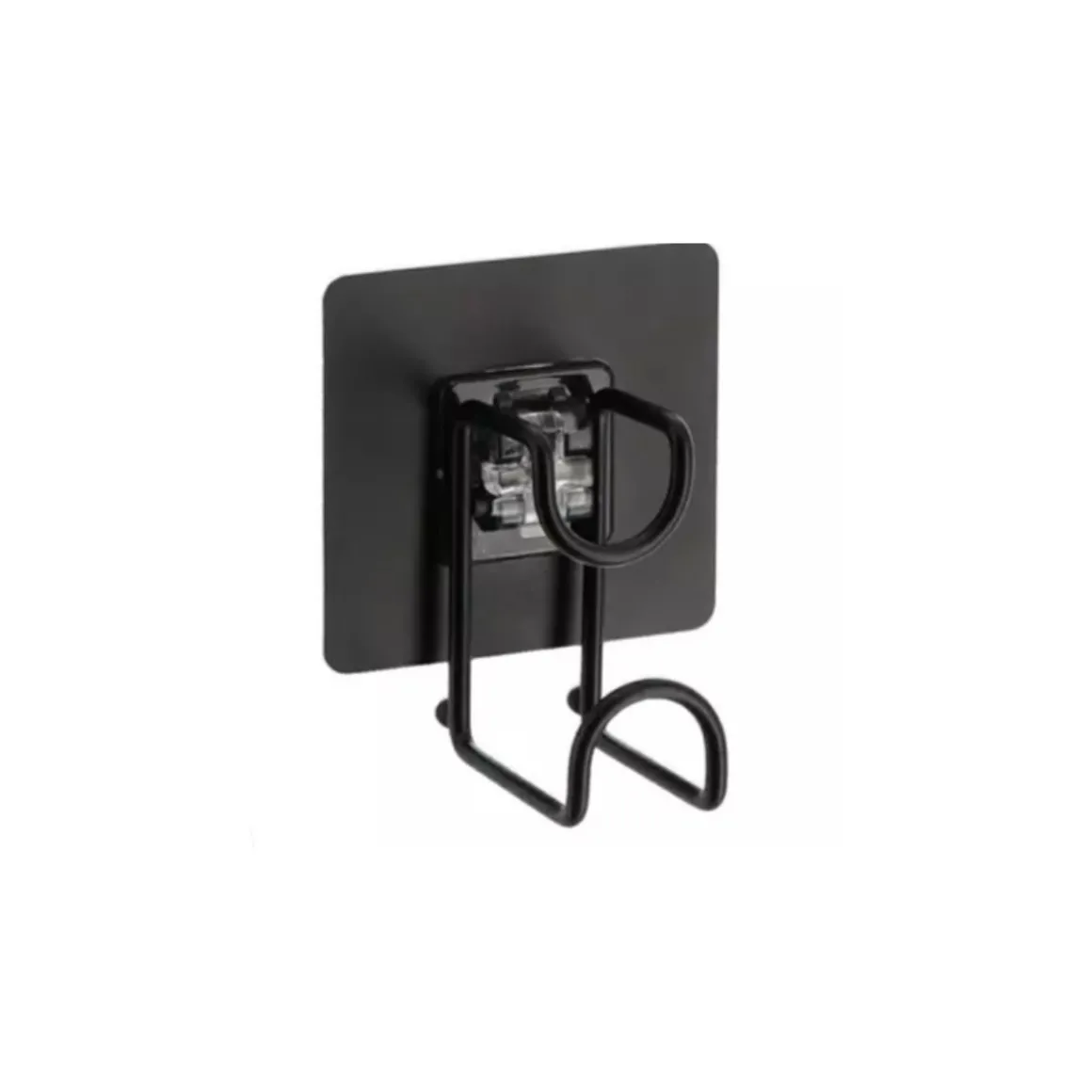 Gancho Para Baño De Metal Con Adesivo Negro