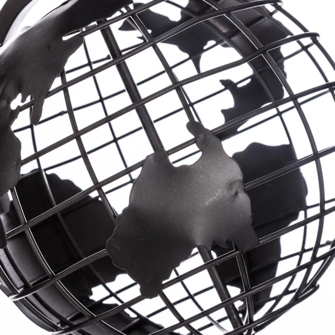 Globo Terráqueo De Metal 18.5x17x27Cm