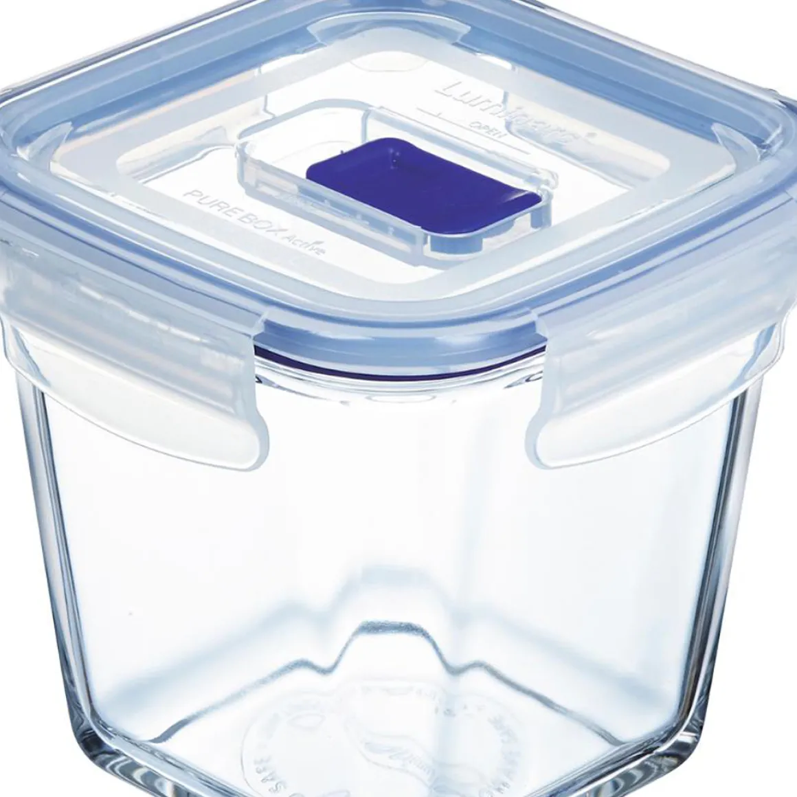 Hermético Cuadrado C/Tapa Azul 75Cl