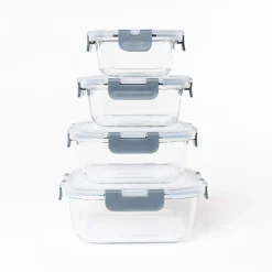 Hermético Cuadrado Vidrio 1.2L