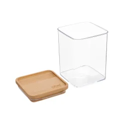 Hermético ESKE apilable con tapa de bambú