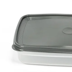 Hermético Rectangular C/Tapa Gris 2.2L