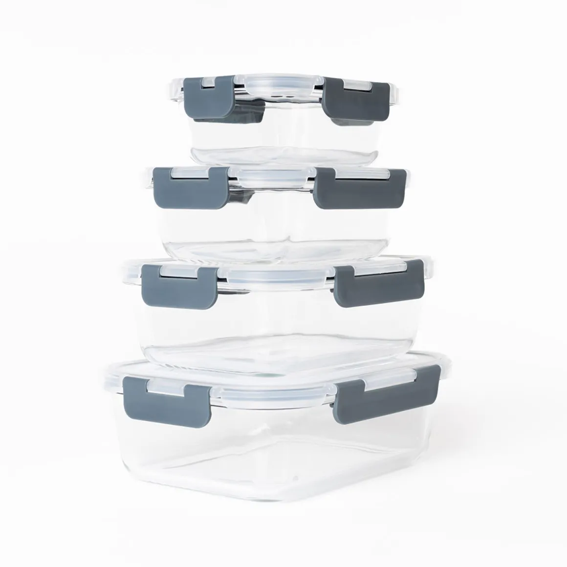 Hermético Rectangular Vidrio 0.37L