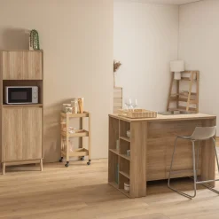 Isla de cocina ABAN beige de mdf
