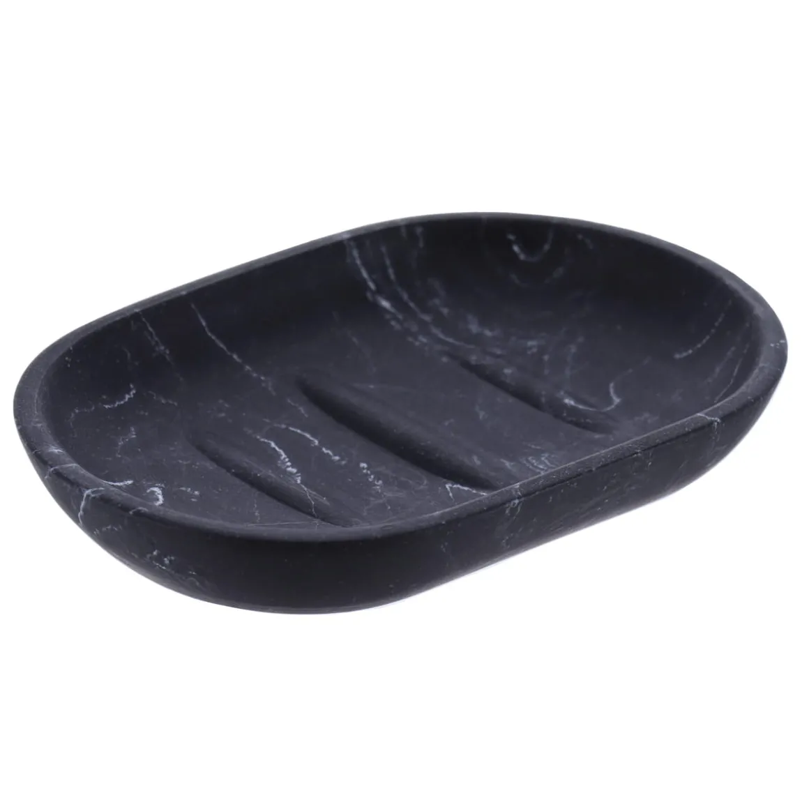 Jabonera Baño Negra Efecto Mármol