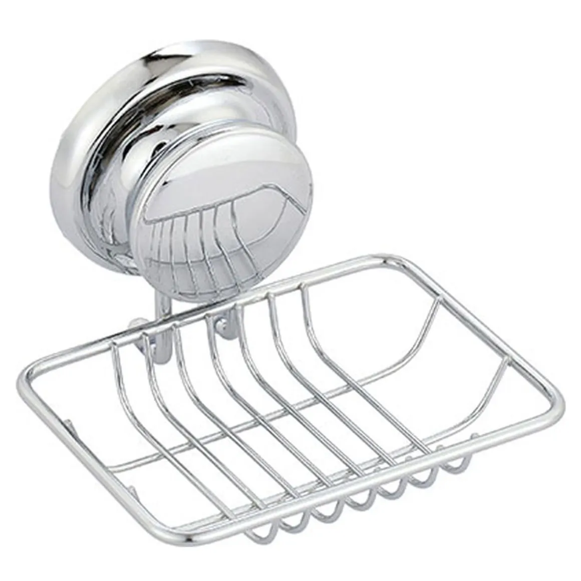 Jabonera Metálica Cromada Con Ventosa