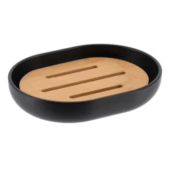 Jabonera Negra De Bambú