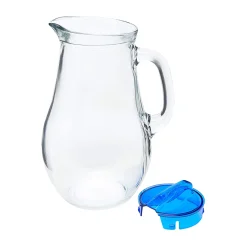 Jarra Bistro C/Tapa De Plástico Azul