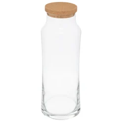 Jarra SLIM de vidrio con tapa de corcho 1l