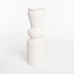 Jarrón blanco de cerámica 44cm