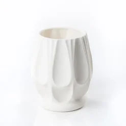 Jarrón blanco de cerámica 21.5cm