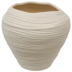 Jarrón blanco de cerámica 20x22cm