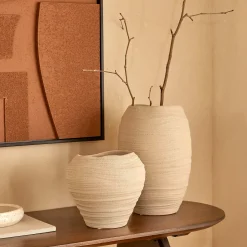 Jarrón blanco de cerámica 20x22cm