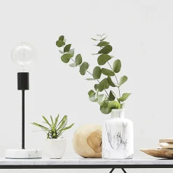 Jarrón blanco efecto mármol 17,5cm