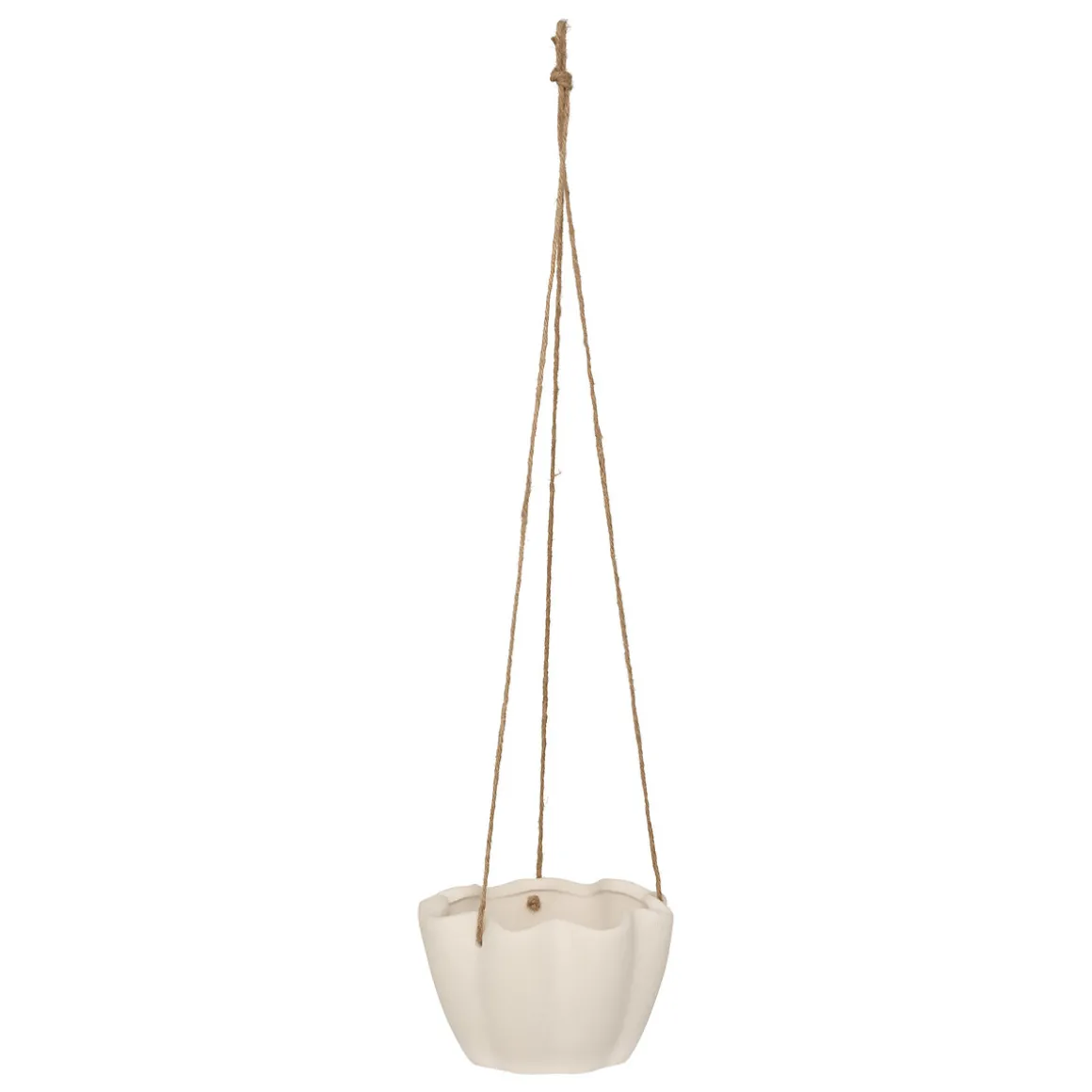 Jarrón colgante WILD ROMANCE de cerámica blanca