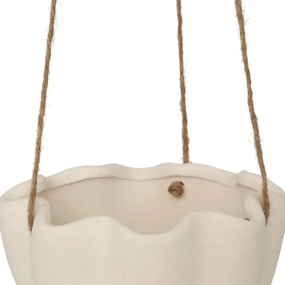 Jarrón colgante WILD ROMANCE de cerámica blanca