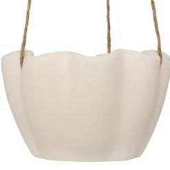 Jarrón colgante WILD ROMANCE de cerámica blanca