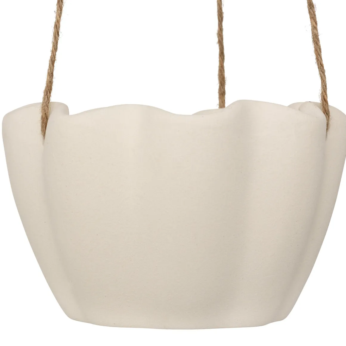 Jarrón colgante WILD ROMANCE de cerámica blanca